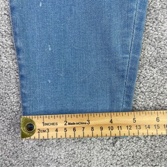 American Eagle Curvy Jeggings Women's 8 Long Blue Skinny High Rise Light Wash - Picture 12 of 13